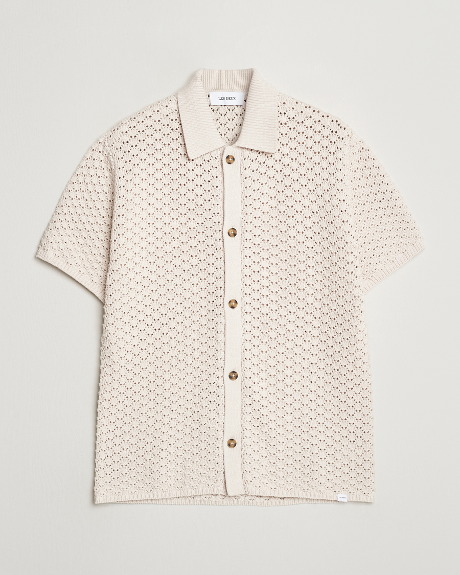 Uomini | Camicie | LES DEUX | Gideon Knitted Shirt Ivory