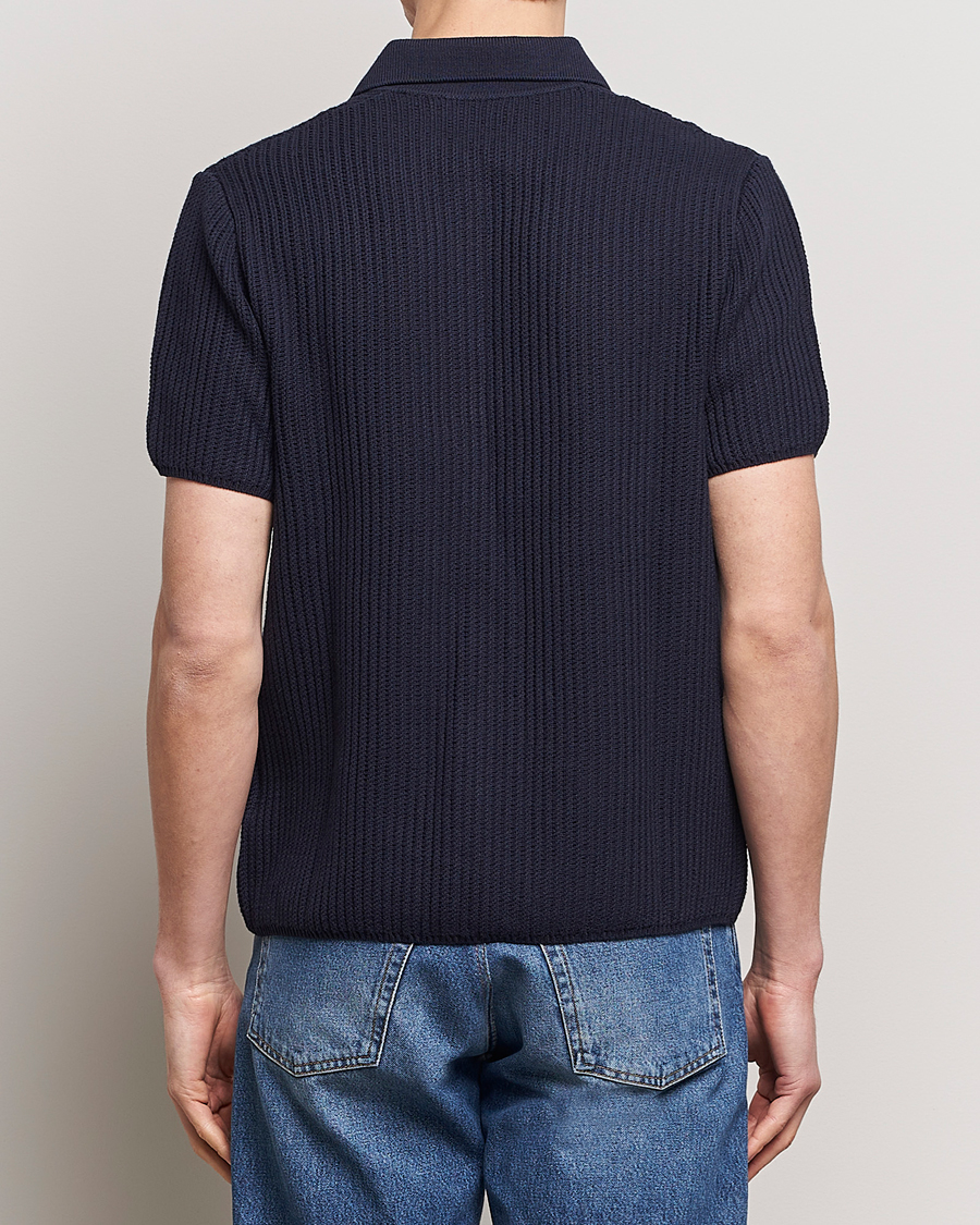 Uomini | Camicie | LES DEUX | Gustavo Knitted Shirt Dark Navy