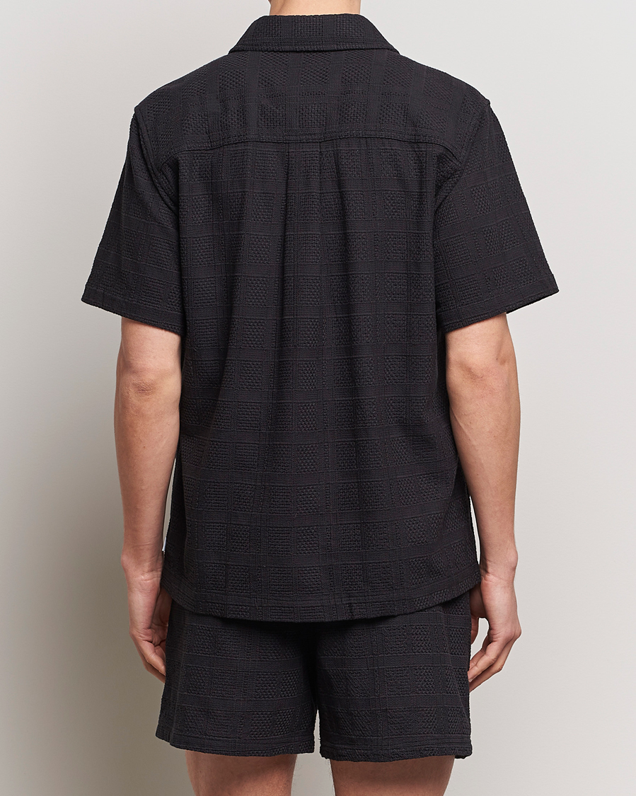 Uomini | Camicie | LES DEUX | Charlie Short Sleeve Knitted Shirt Black