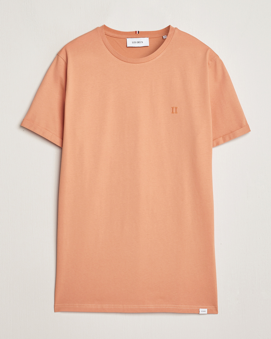 Uomini | T-shirt | LES DEUX | Nørregaard Cotton T-Shirt Baked Papaya Orange