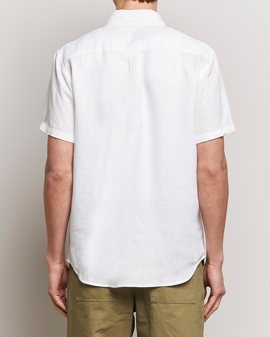 Uomini | Camicie | LES DEUX | Kris Short Sleeve Linen Shirt White