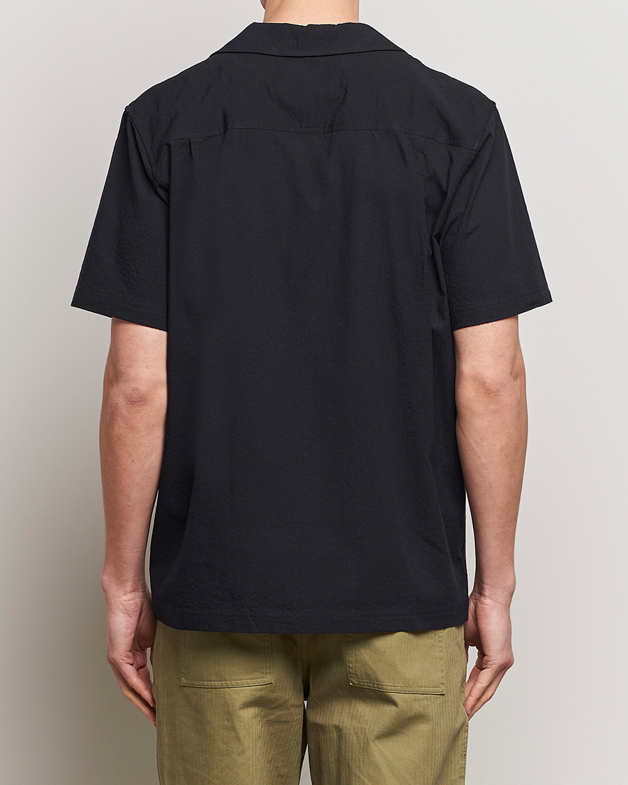 Uomini | Camicie | LES DEUX | Osmund Seersucker Shirt Black