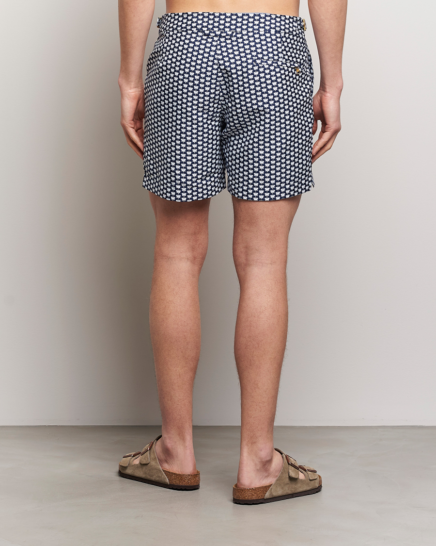 Uomini | Costumi da bagno | Orlebar Brown | Bulldog Jaquard Flutter Swim Shorts Night Iris