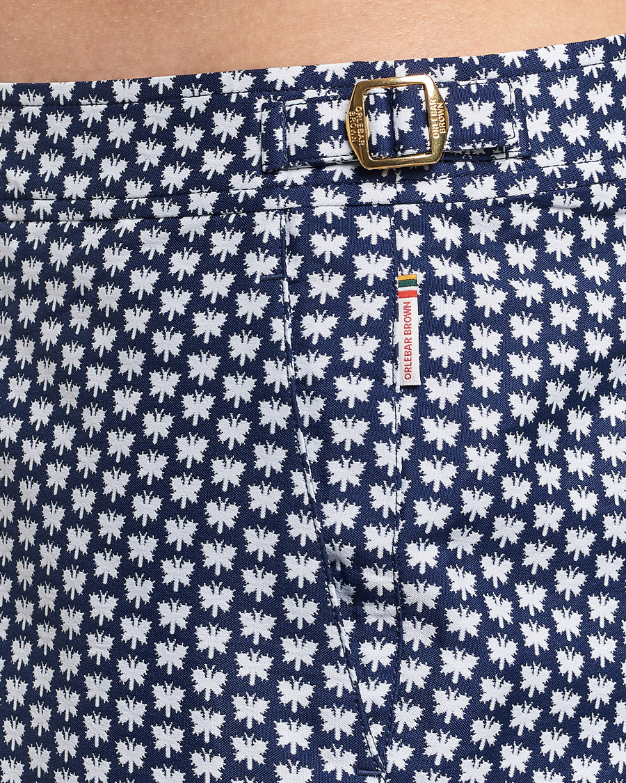 Uomini | Costumi da bagno | Orlebar Brown | Bulldog Jaquard Flutter Swim Shorts Night Iris