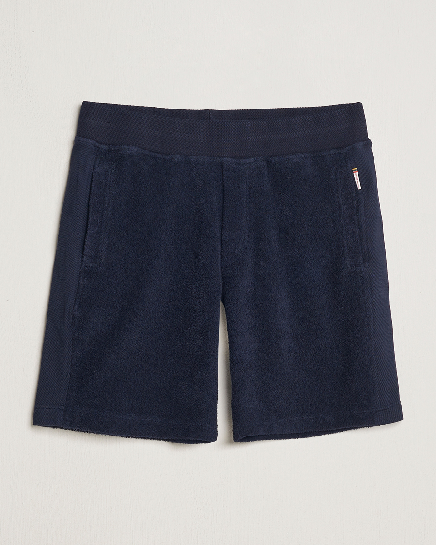 Uomini | Pantaloncini | Orlebar Brown | Afador Mix Texture Towelling Shorts Night Iris