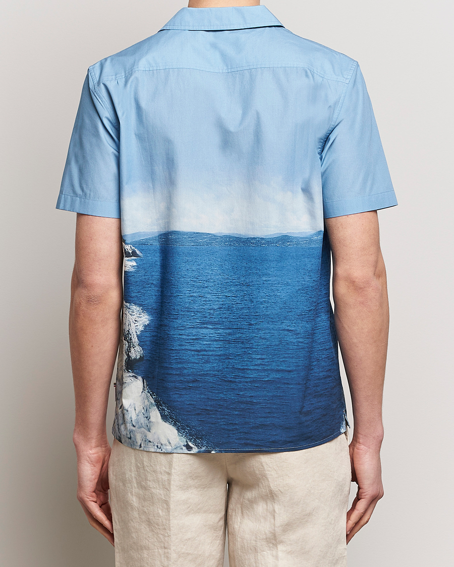 Uomini | Camicie | Orlebar Brown | Hibbert Photographic Roc Pool Shirt Blue