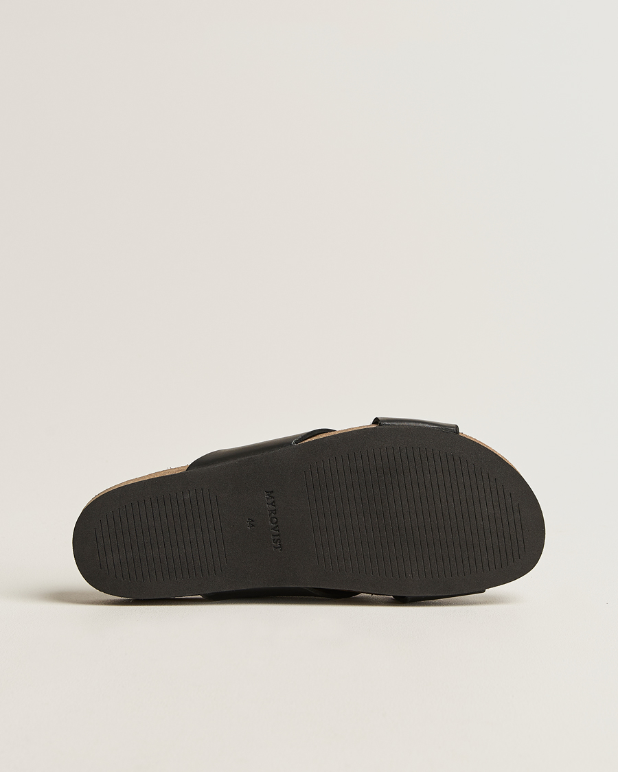 Uomini | Myrqvist Solvik Sandals Black Calf | Myrqvist | Solvik Sandals Black Calf