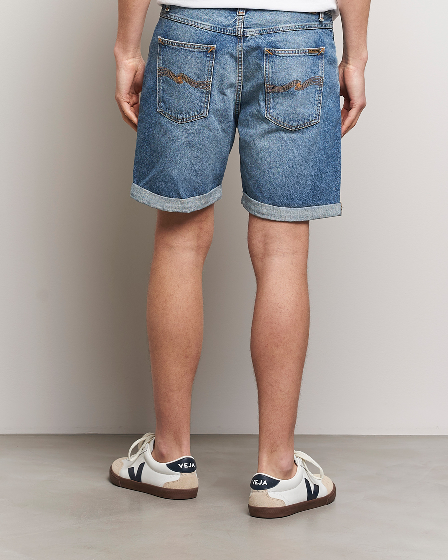 Uomini | Pantaloncini | Nudie Jeans | Josh Denim Shorts Blue Haze