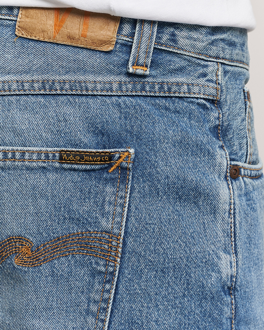Uomini | Pantaloncini | Nudie Jeans | Josh Denim Shorts Blue Haze