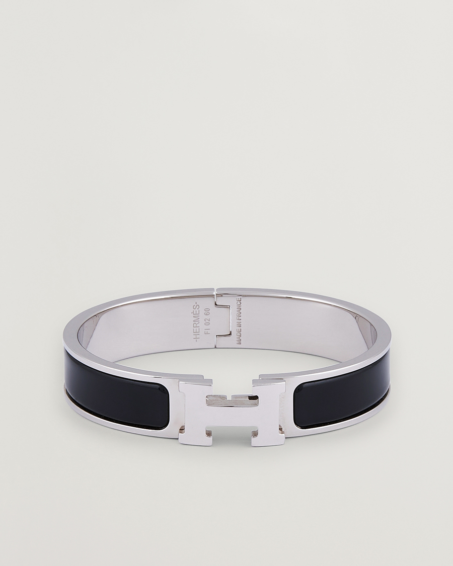 Uomini | Hermès Pre-Owned Clic H Bracelet Black | Hermès Pre-Owned | Clic H Bracelet Black