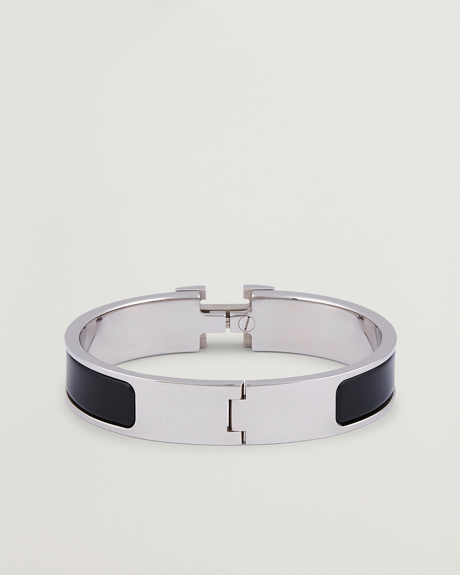 Uomini | Hermès Pre-Owned Clic H Bracelet Black | Hermès Pre-Owned | Clic H Bracelet Black