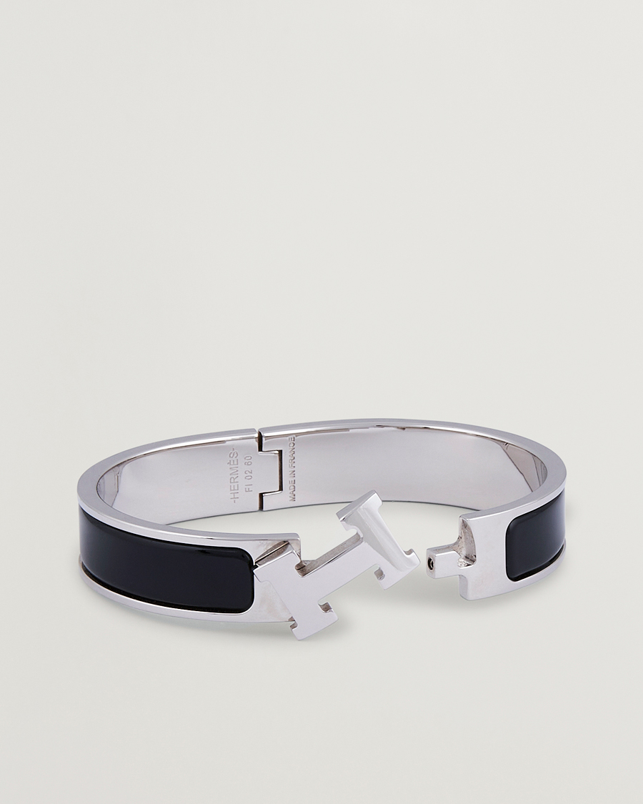 Uomini | Hermès Pre-Owned Clic H Bracelet Black | Hermès Pre-Owned | Clic H Bracelet Black