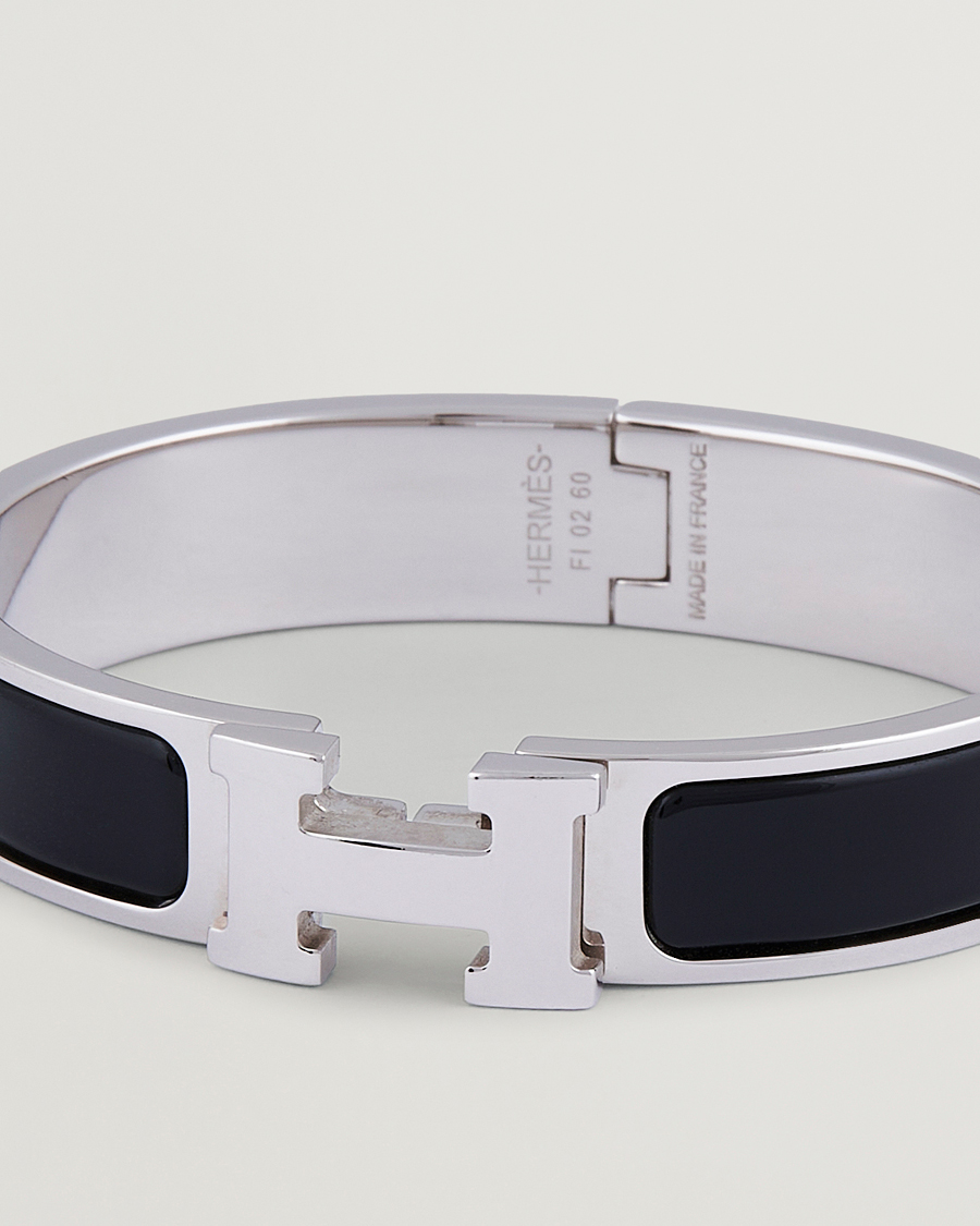 Uomini | Hermès Pre-Owned Clic H Bracelet Black | Hermès Pre-Owned | Clic H Bracelet Black