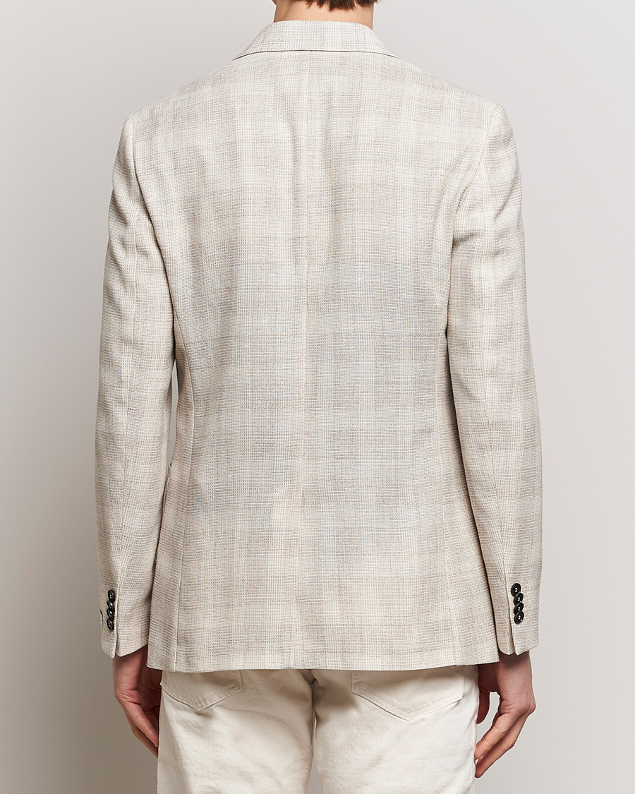 Uomini | Blazers | Tiger of Sweden | Julien Half Lined Checked Blazer Natural White