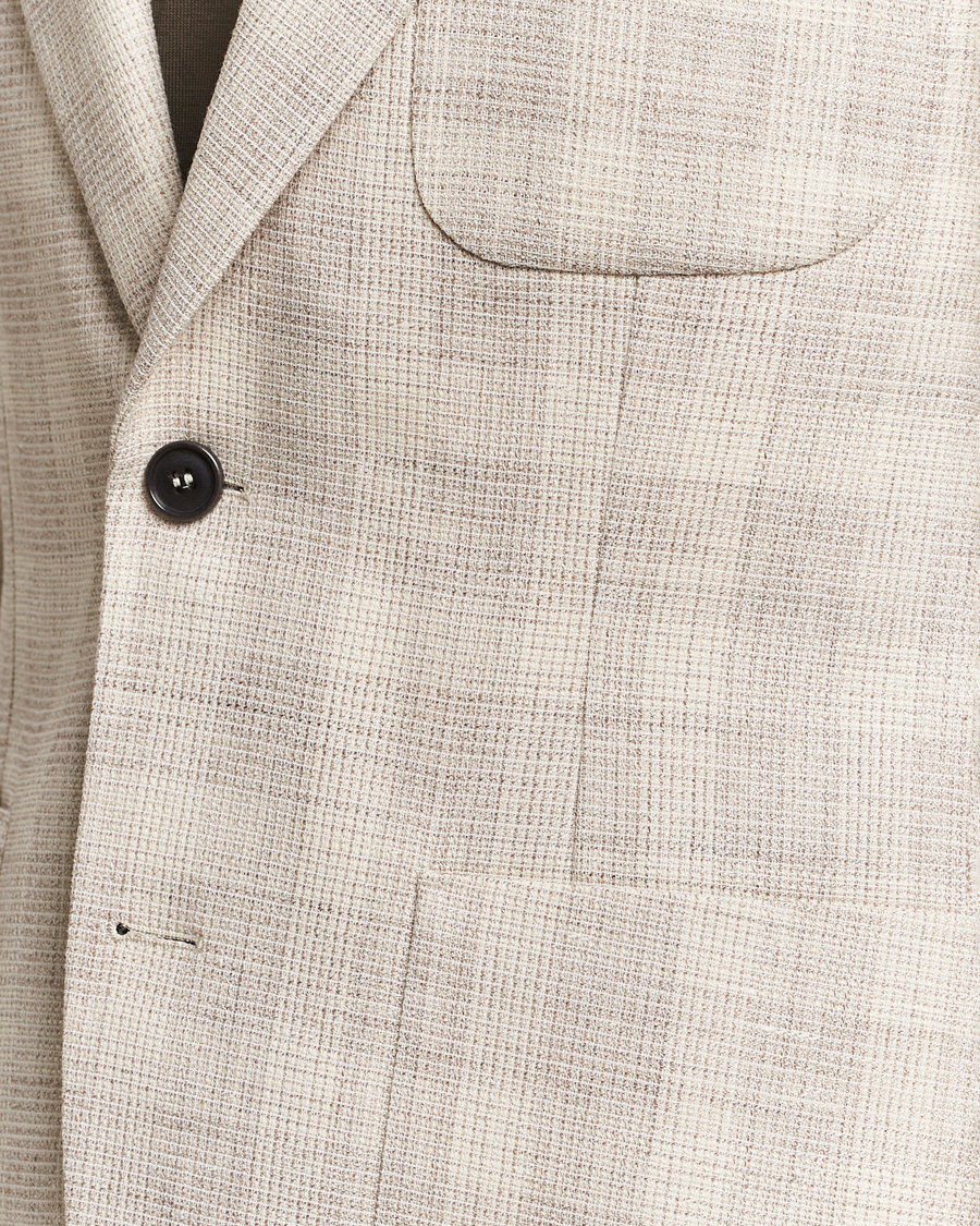 Uomini | Blazers | Tiger of Sweden | Julien Half Lined Checked Blazer Natural White