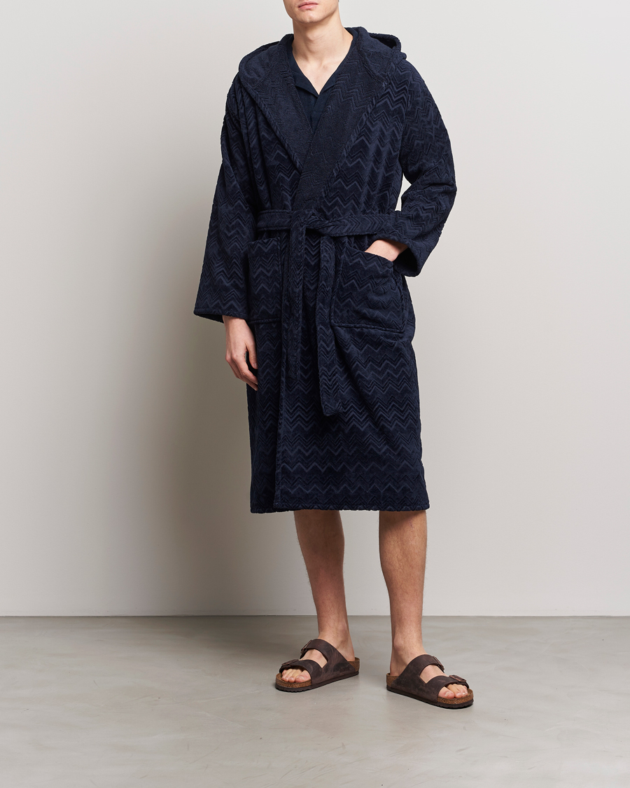 Uomini | Accappatoi & Pigiami | Missoni Home | Chalk Bath Robe Navy