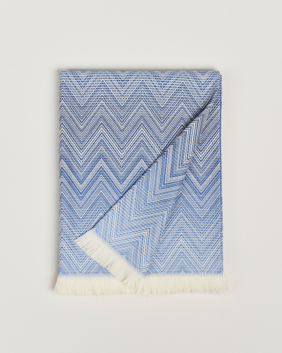 Uomini | Missoni Home Timmy Wool Throw 130x190cm Blue | Missoni Home | Timmy Wool Throw 130x190cm Blue