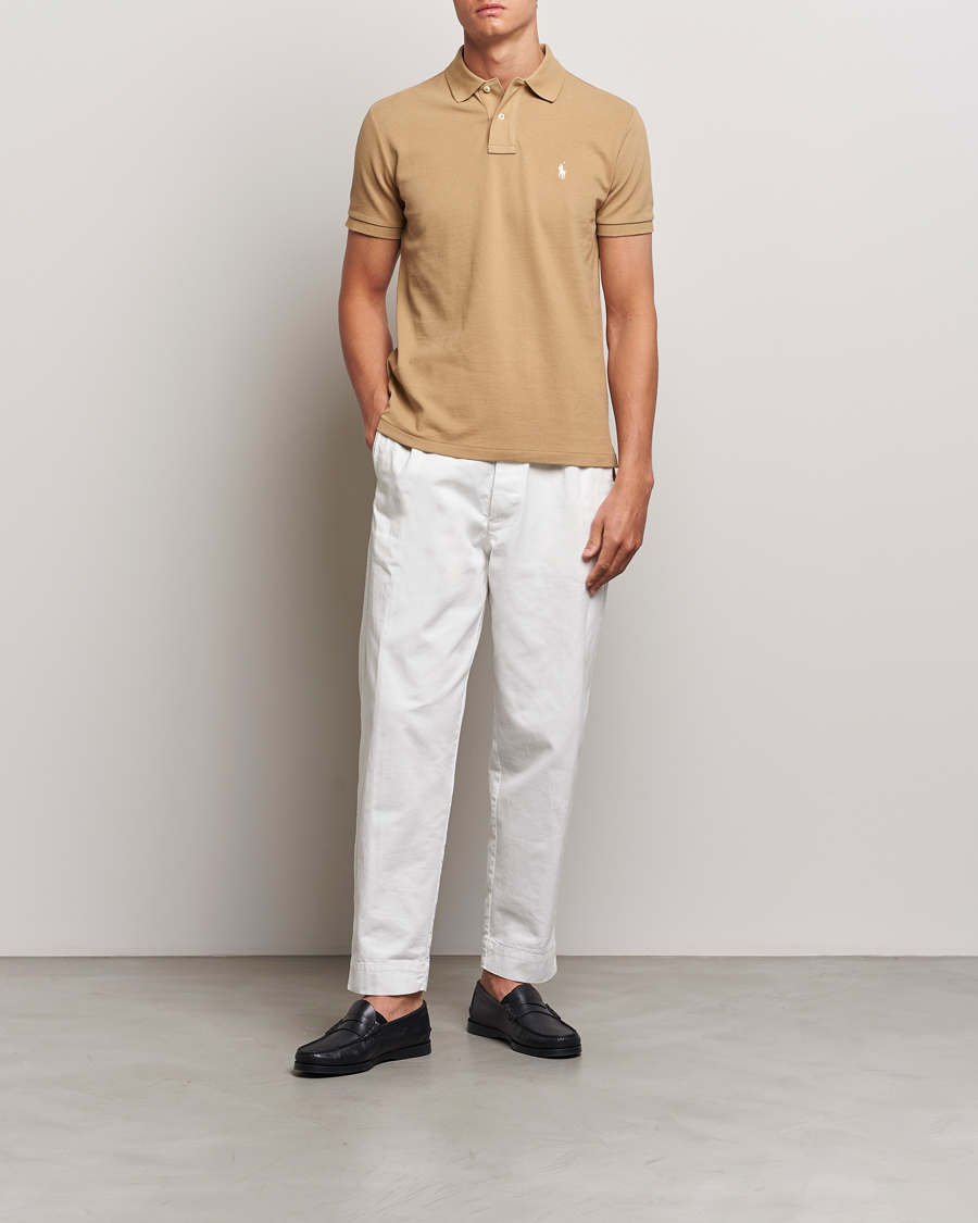Uomini | Polo | Polo Ralph Lauren | Custom Slim Fit Polo Café Tan