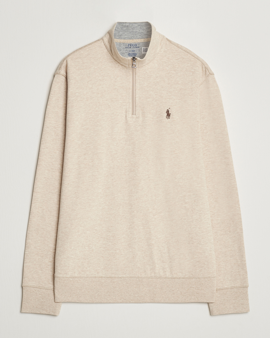 Uomini | Maglieria | Polo Ralph Lauren | Tech Double Knit Half Zip Expedition Dune Heather