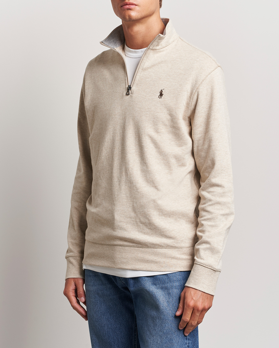Uomini | Maglieria | Polo Ralph Lauren | Tech Double Knit Half Zip Expedition Dune Heather