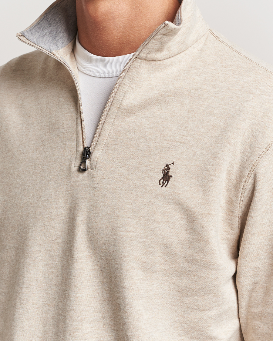 Uomini | Maglieria | Polo Ralph Lauren | Tech Double Knit Half Zip Expedition Dune Heather