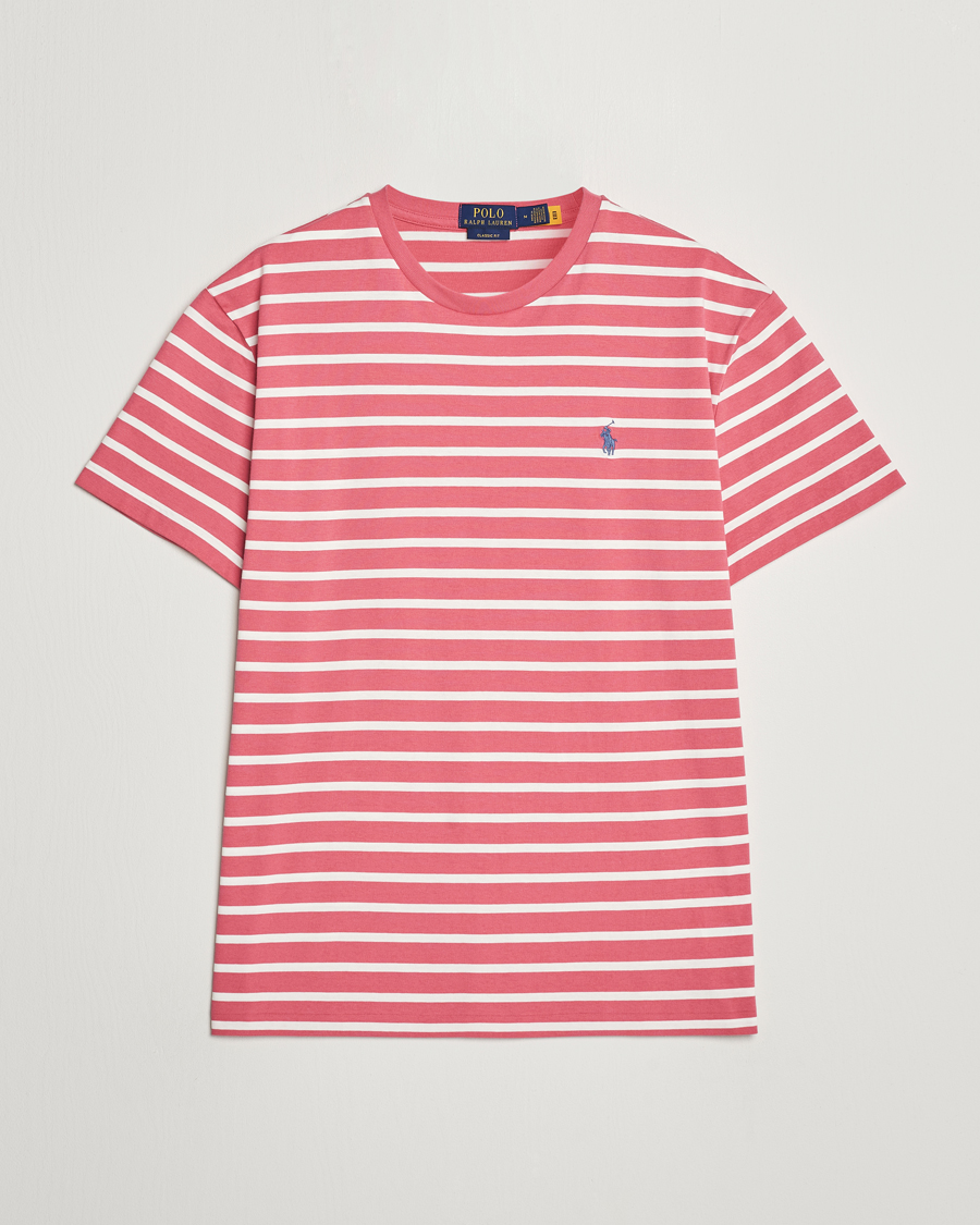 Uomini | T-shirt | Polo Ralph Lauren | Striped Crew Neck T-Shirt Adirondack Red/Nevis