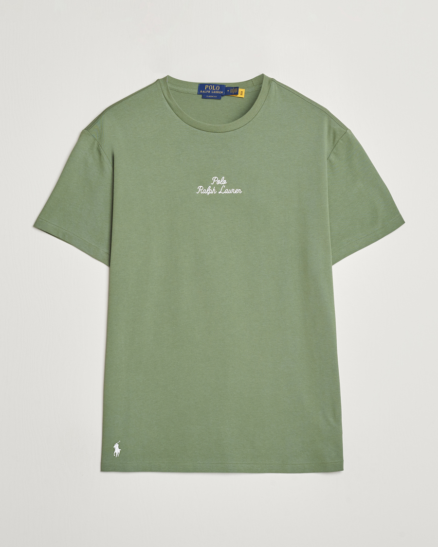 Uomini | T-shirt | Polo Ralph Lauren | Center Logo Crew Neck T-Shirt Cargo Green