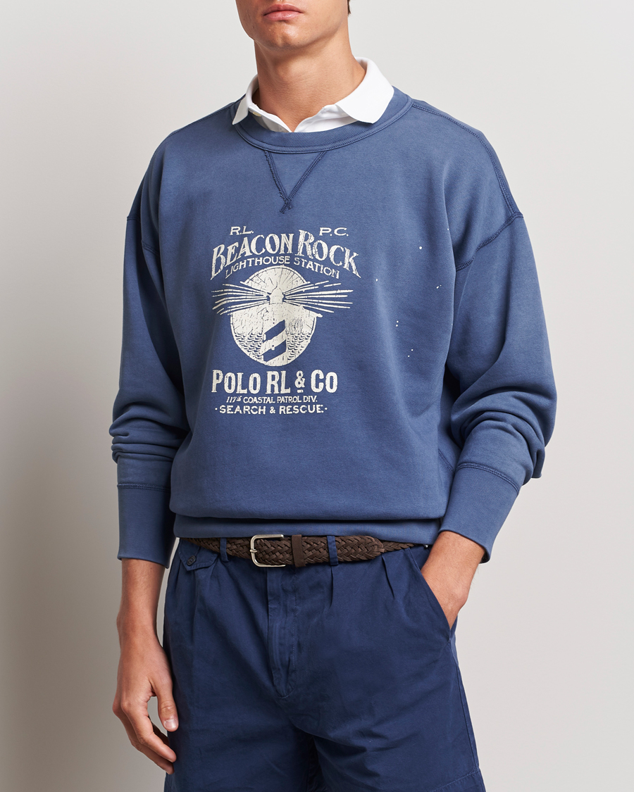 Uomini | Maglieria | Polo Ralph Lauren | Graphic Fleece Sweatshirt Blue Heaven