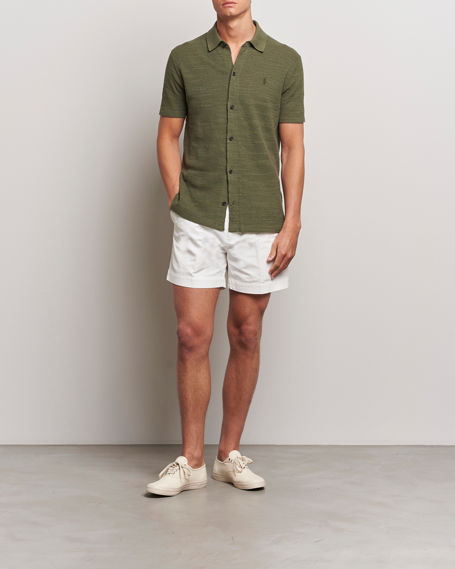 Uomini | Camicie | Polo Ralph Lauren | Textured Knitted Short Sleeve Shirt Thermal Green