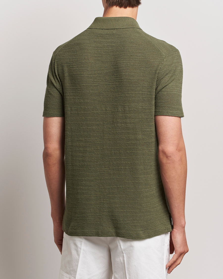 Uomini | Camicie | Polo Ralph Lauren | Textured Knitted Short Sleeve Shirt Thermal Green