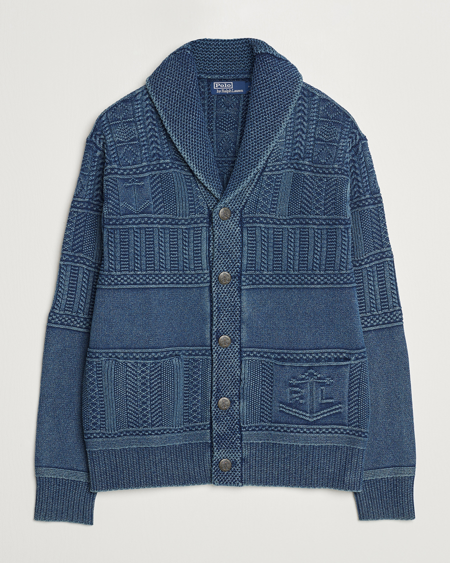 Uomini | Maglieria | Polo Ralph Lauren | Knitted Shawl Collar Cardigan Dark Indigo
