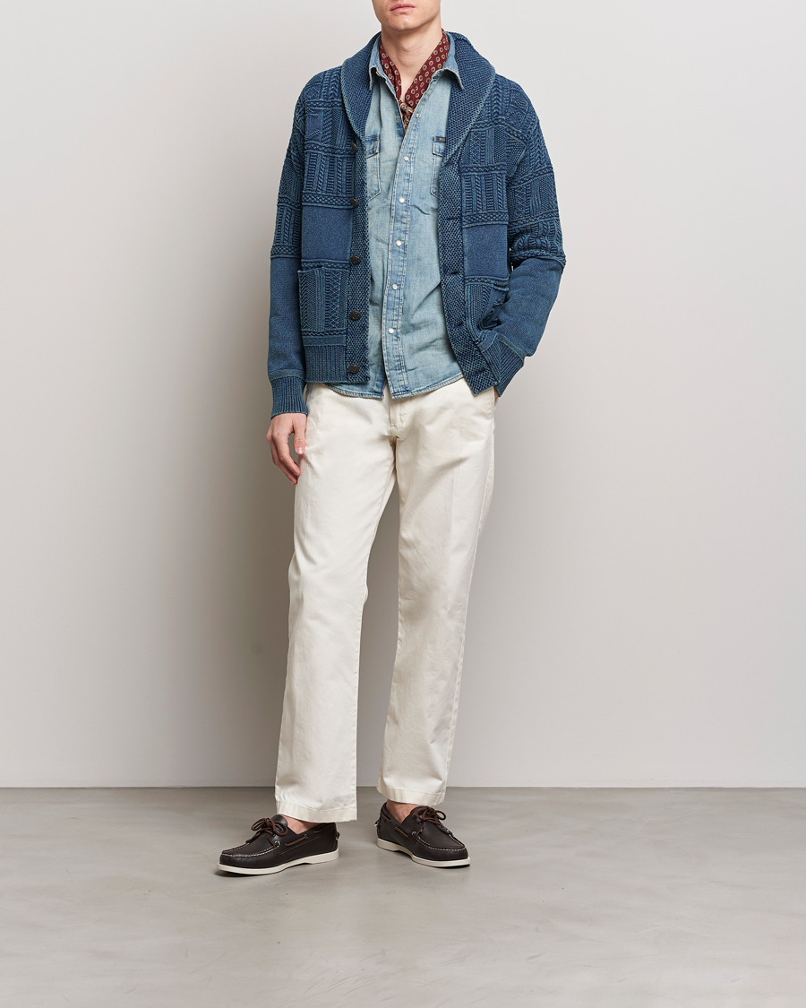 Uomini | Maglieria | Polo Ralph Lauren | Knitted Shawl Collar Cardigan Dark Indigo