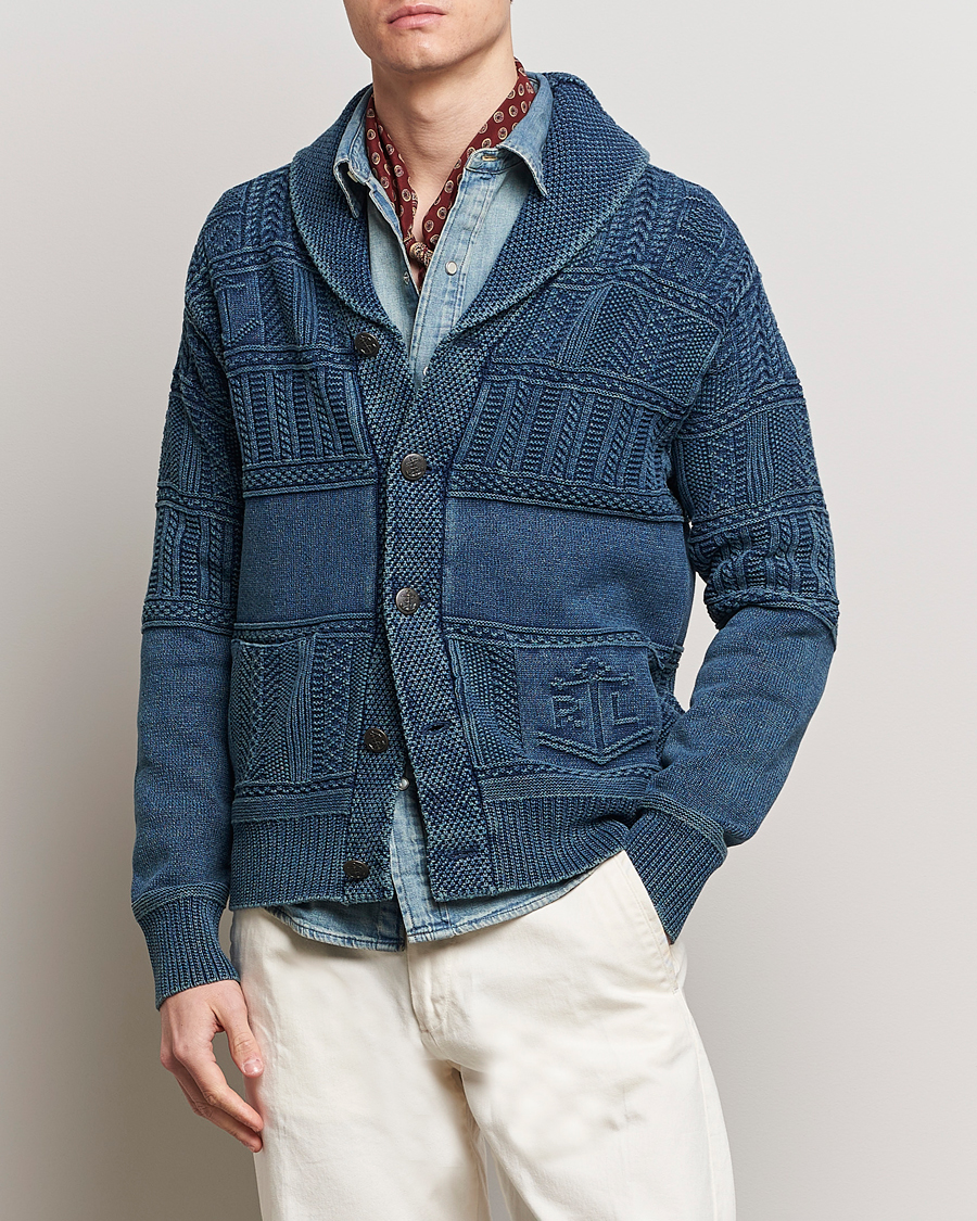 Uomini | Maglieria | Polo Ralph Lauren | Knitted Shawl Collar Cardigan Dark Indigo