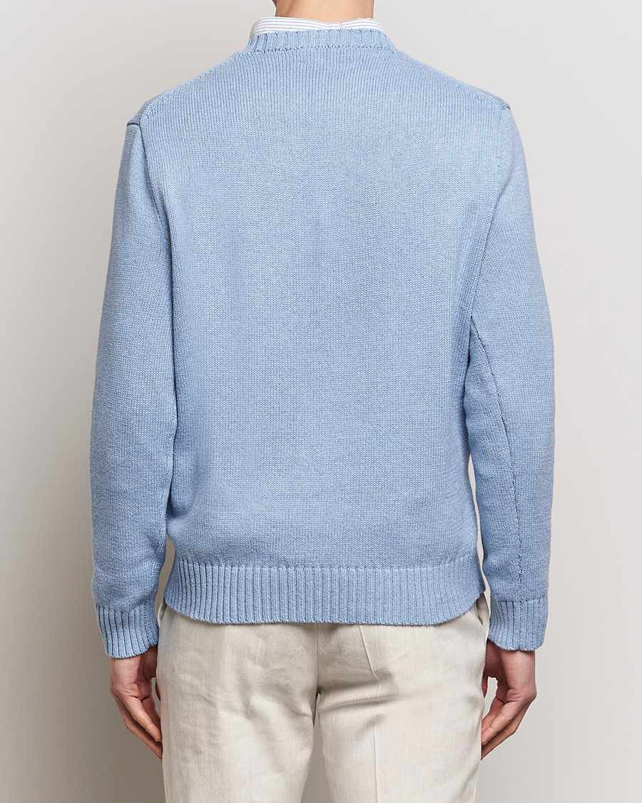 Uomini | Maglieria | Polo Ralph Lauren | Knitted Hemingway Bear Sweater Driftwood Blue