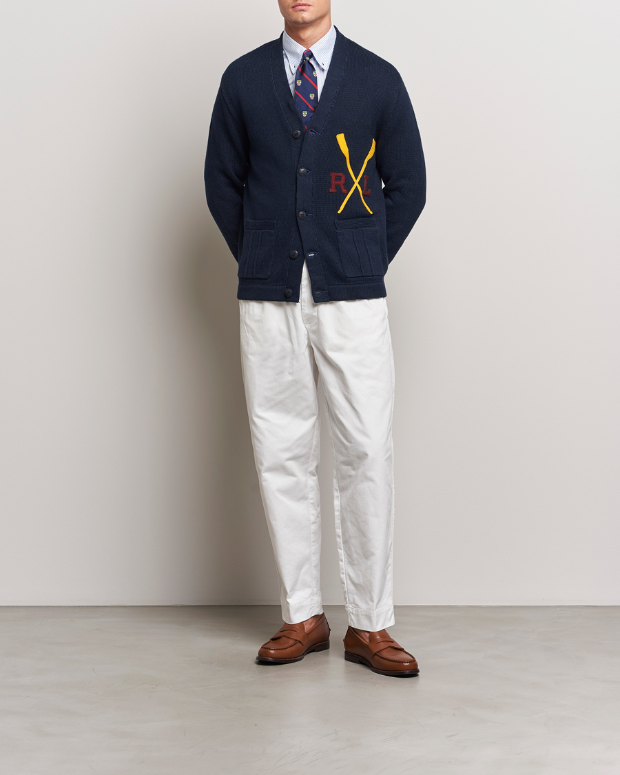 Uomini | Maglieria | Polo Ralph Lauren | RL Rowing Knitted Cardigan Aviator Navy