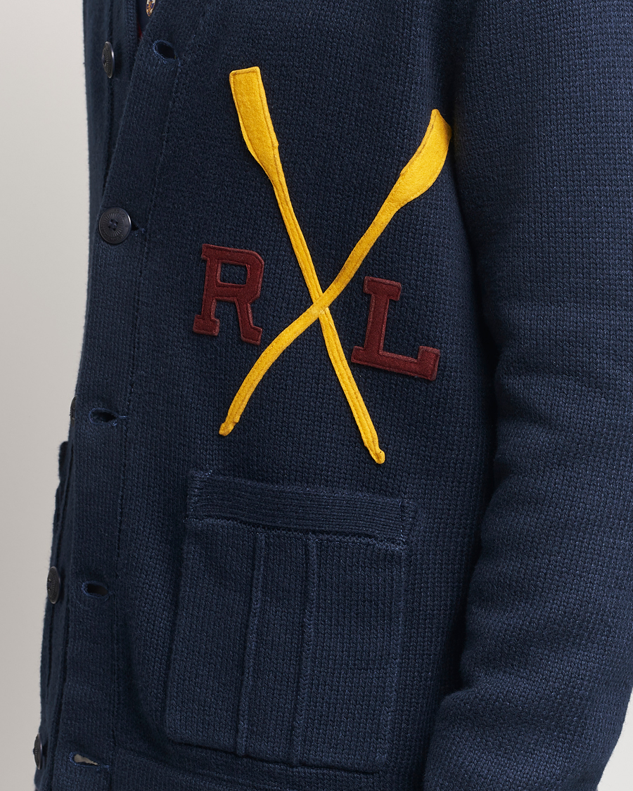 Uomini | Maglieria | Polo Ralph Lauren | RL Rowing Knitted Cardigan Aviator Navy