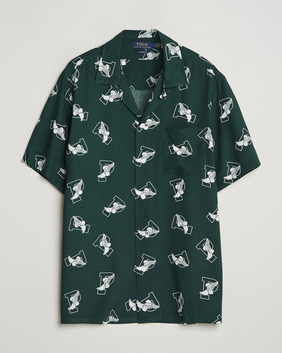 Uomini | Camicie | Polo Ralph Lauren | Printed P Wing Short Sleeve Shirt Toss Green