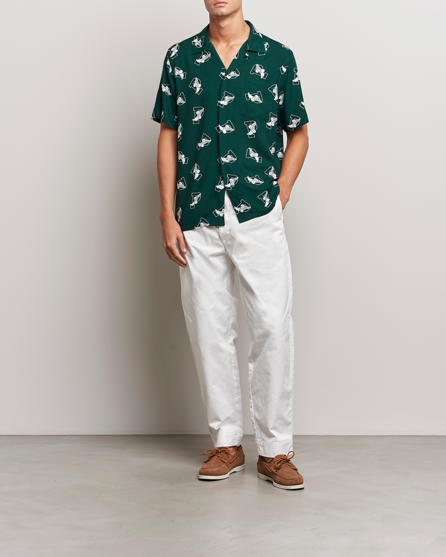 Uomini | Camicie | Polo Ralph Lauren | Printed P Wing Short Sleeve Shirt Toss Green