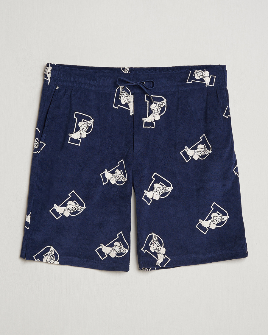 Uomini | Pantaloncini | Polo Ralph Lauren | Cotton Terry P Wing Drawstring Shorts Cruise Navy