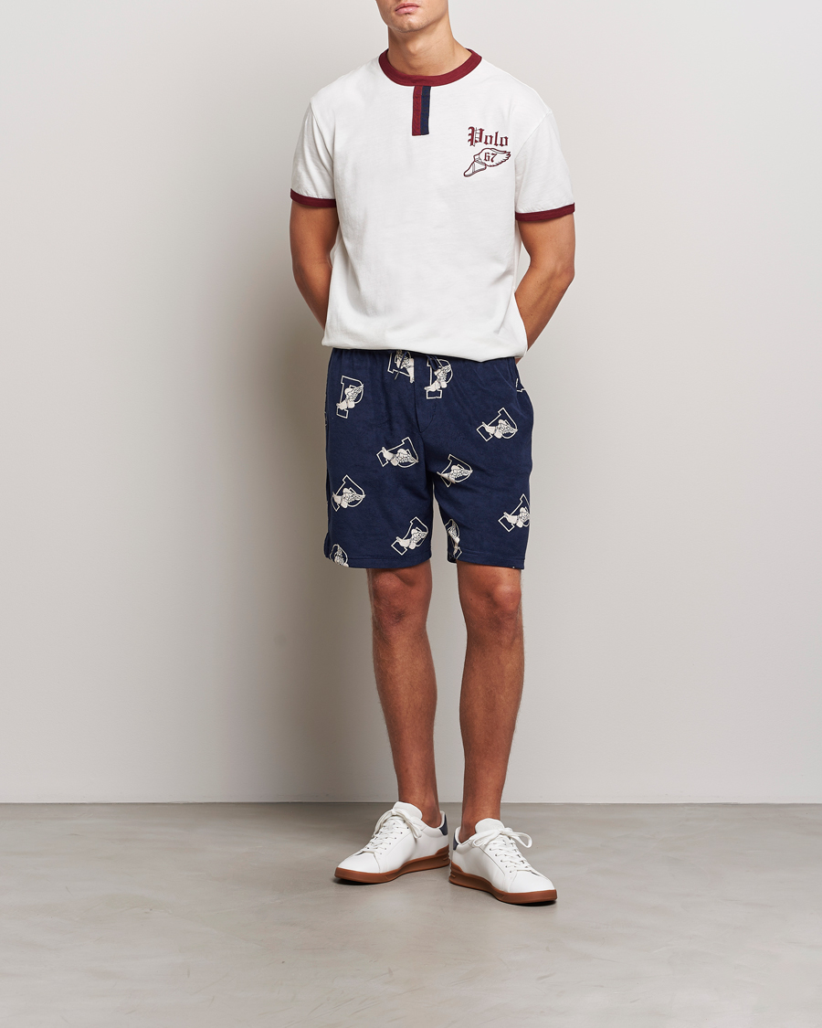 Uomini | Pantaloncini | Polo Ralph Lauren | Cotton Terry P Wing Drawstring Shorts Cruise Navy