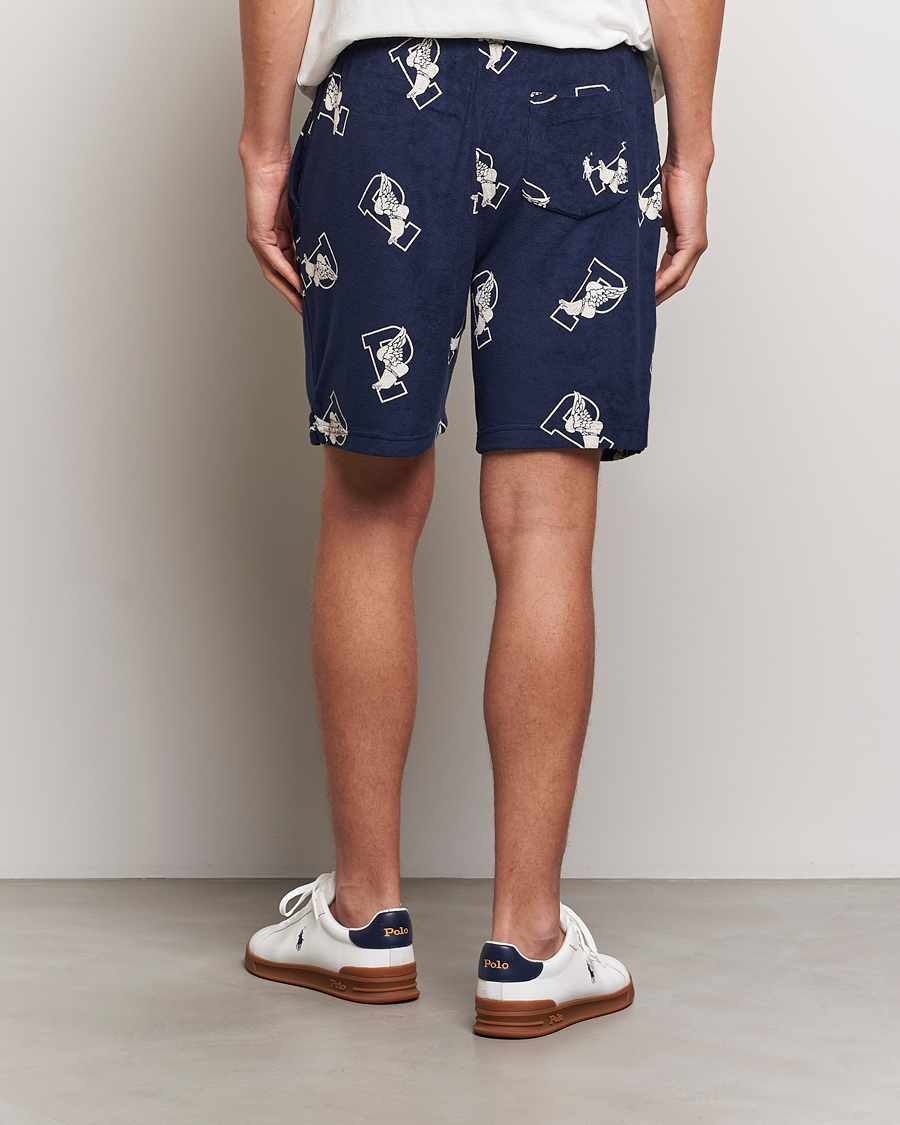 Uomini | Pantaloncini | Polo Ralph Lauren | Cotton Terry P Wing Drawstring Shorts Cruise Navy