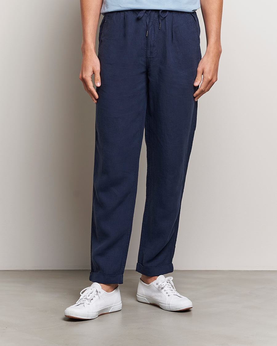 Uomini | Pantaloni | Polo Ralph Lauren | Prepster Linen Trousers Newport Navy