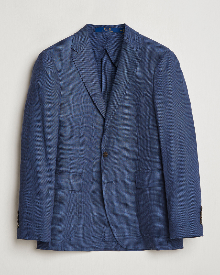 Uomini | Blazers | Polo Ralph Lauren | Wool Dogtooth Sportcoat Navy/Blue