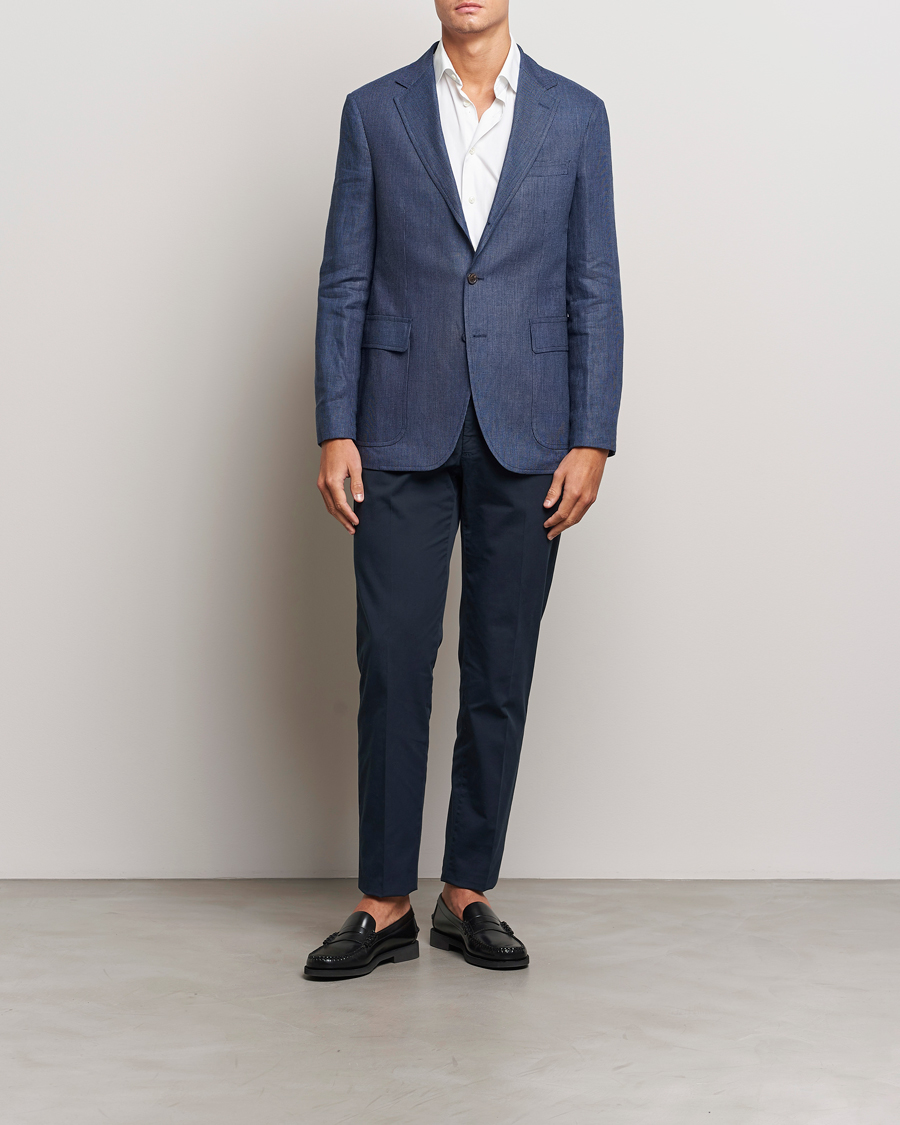 Uomini | Blazers | Polo Ralph Lauren | Wool Dogtooth Sportcoat Navy/Blue