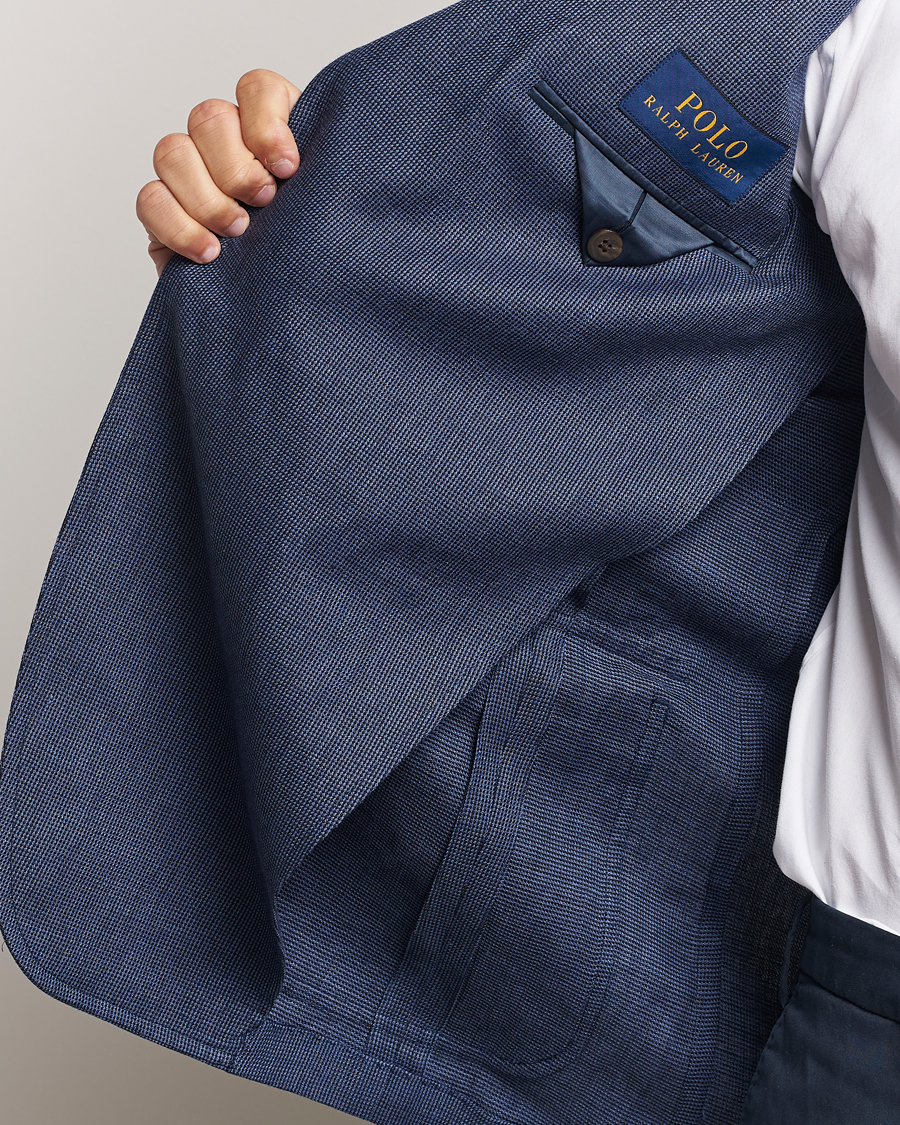 Uomini | Blazers | Polo Ralph Lauren | Wool Dogtooth Sportcoat Navy/Blue