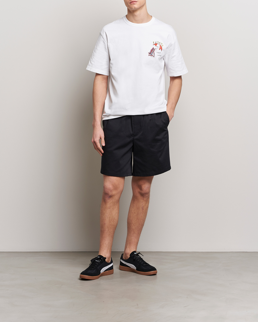 Uomini | T-shirt | Samsøe Samsøe | Sagiotto Printed Crew Neck T-Shirt White Estate