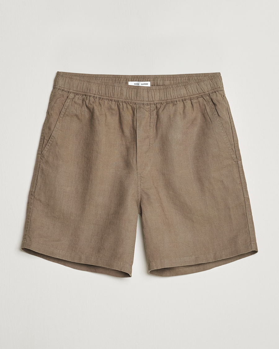Uomini | Pantaloncini | Samsøe Samsøe | Sajabari Linen Drawstring Shorts Bungee Cord