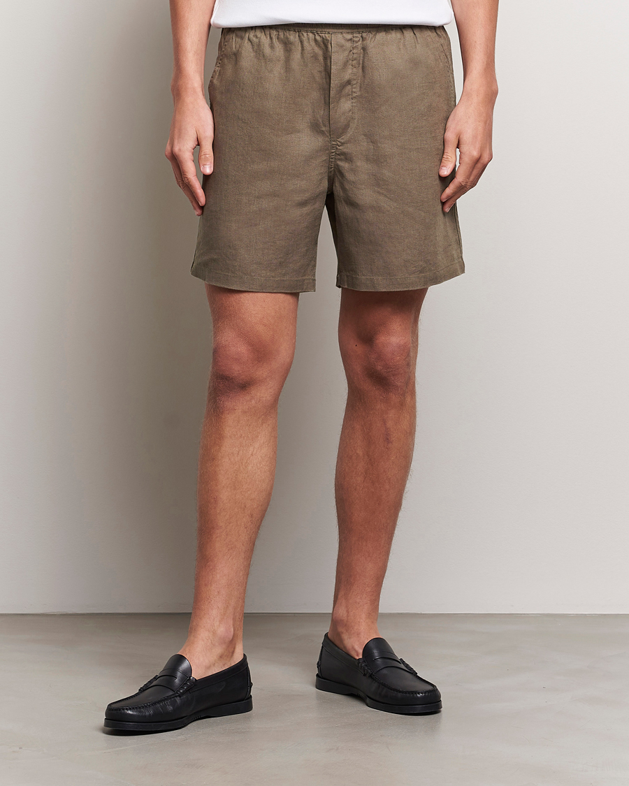 Uomini | Pantaloncini | Samsøe Samsøe | Sajabari Linen Drawstring Shorts Bungee Cord