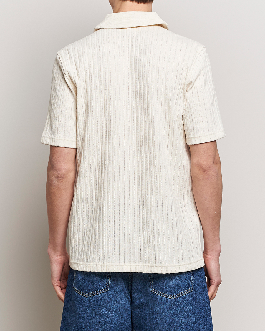 Uomini | Camicie | Samsøe Samsøe | Sakvistbro Structured Short Sleeve Shirt Clear Cream