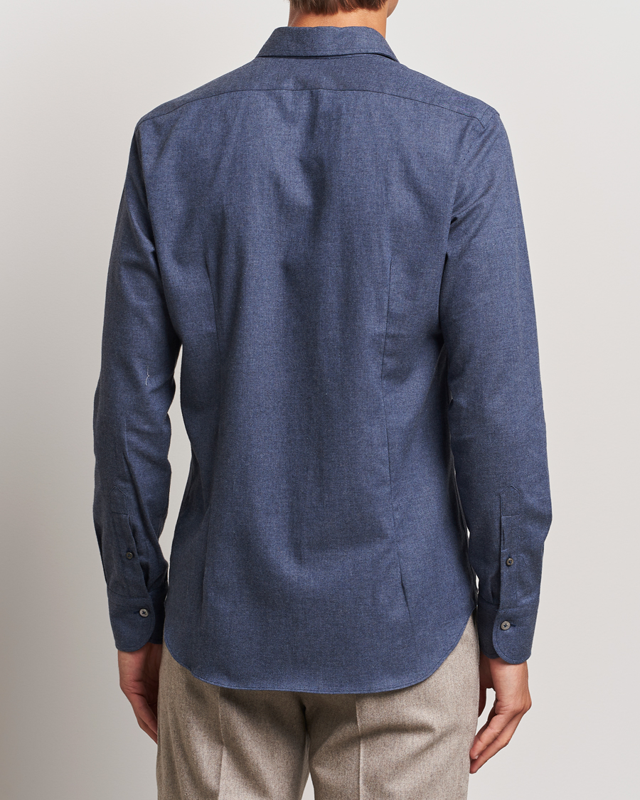 Uomini | Camicie | Grigio | Washed Flannel Shirt Navy